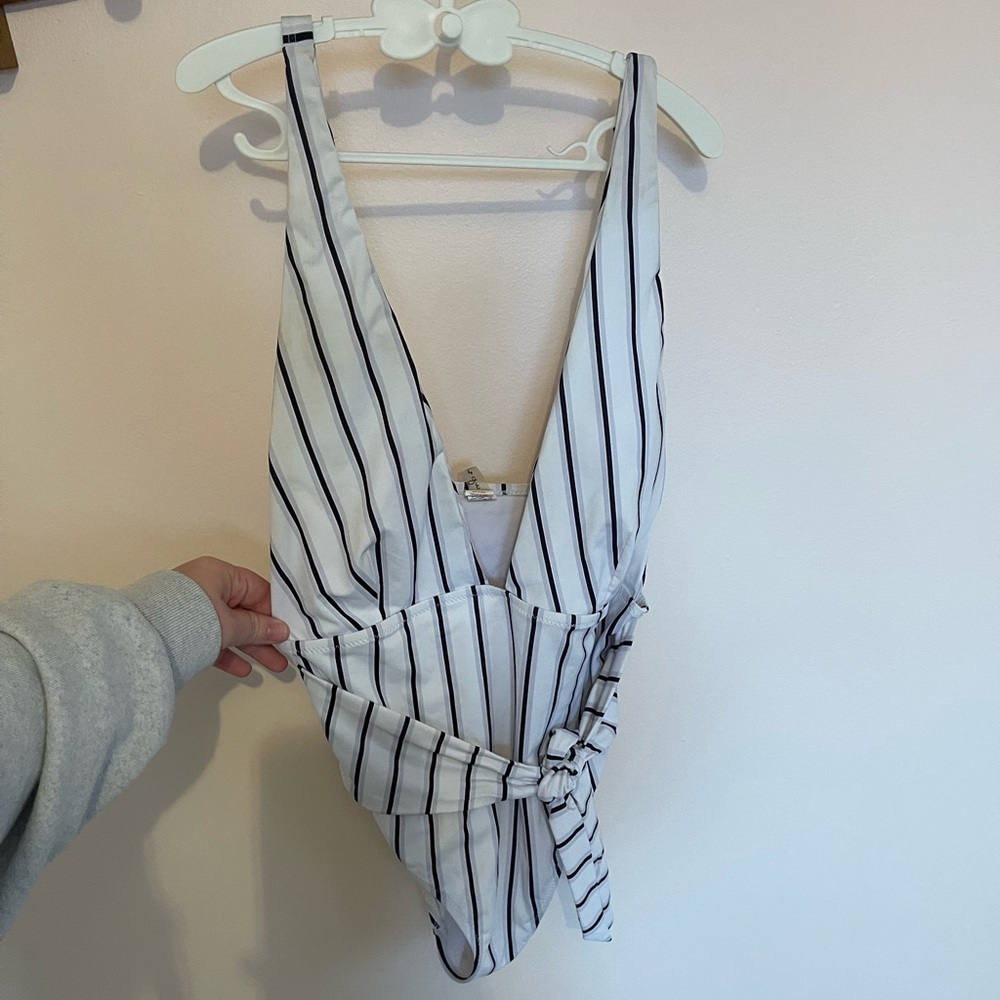 Striped One-Piece Swimsuit
